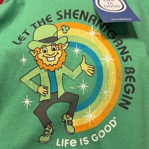 Life Is Good St. Patrick's Day T Shirt S NWT